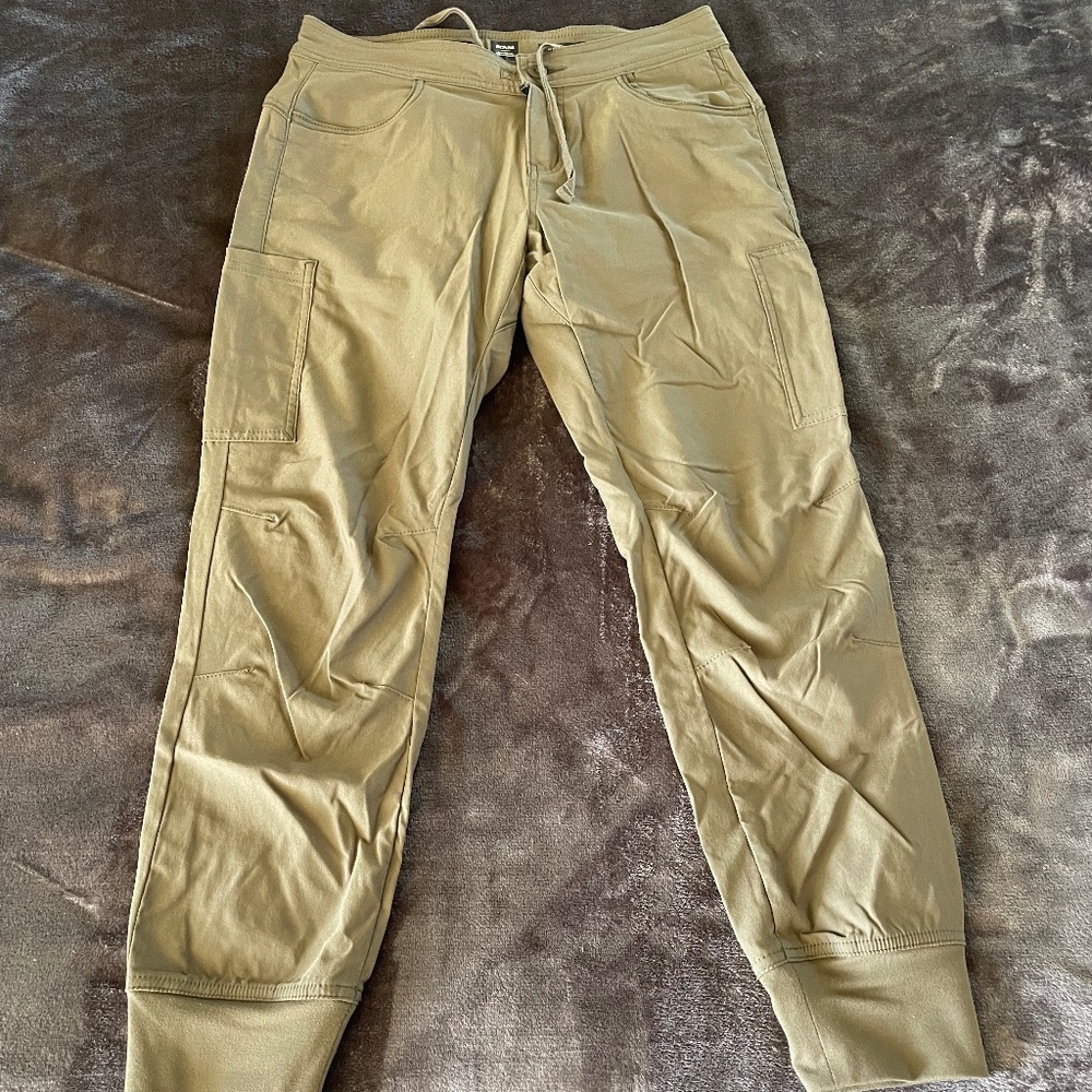 Green Prana string draw pants